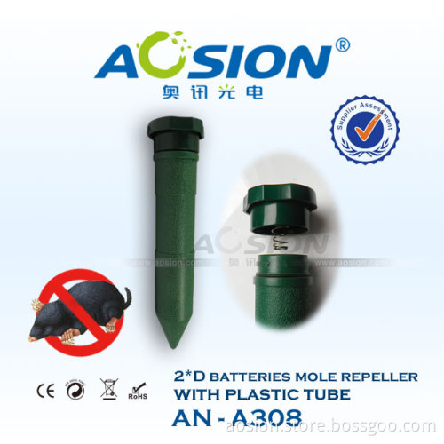 Short Plastic Tube Battery Operated Mole Repellent